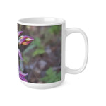Ceramic White Cup 15oz - Poly Art - Flower of Cephalanthera Rubra