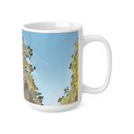 Ceramic White Cup 15oz - Poly Art - Tree Crown (Variant 1)