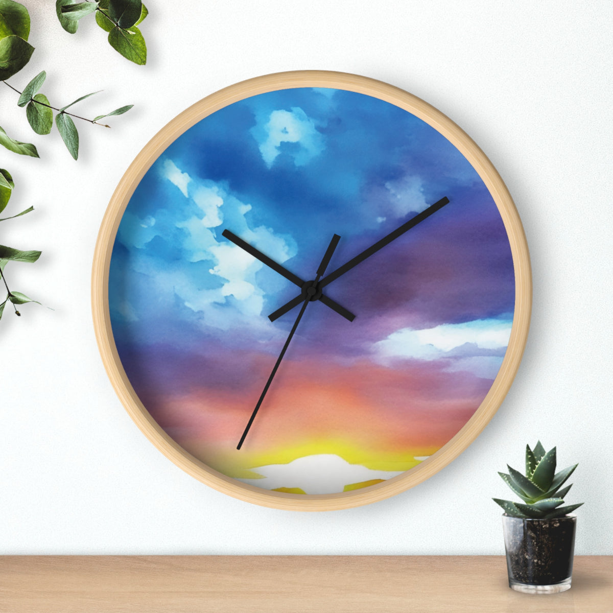 Wall Clock - Sunset Sky (Variant 1)