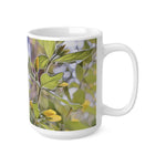 Ceramic White Cup 15oz - Poly Art - Flower of Lysimachia (Variant 2)
