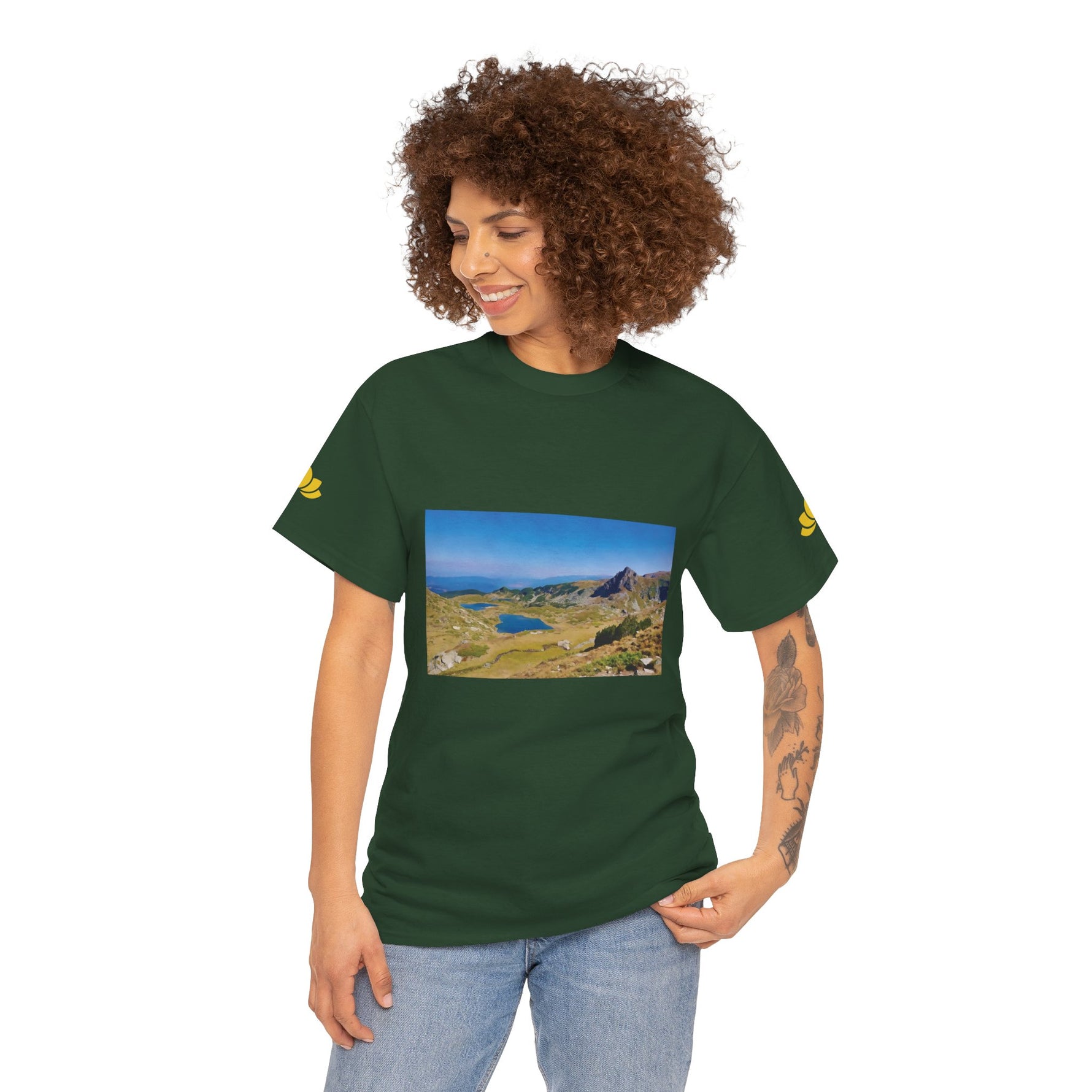 Unisex Heavy Cotton Tee - Rila Lakes (Variant 1)