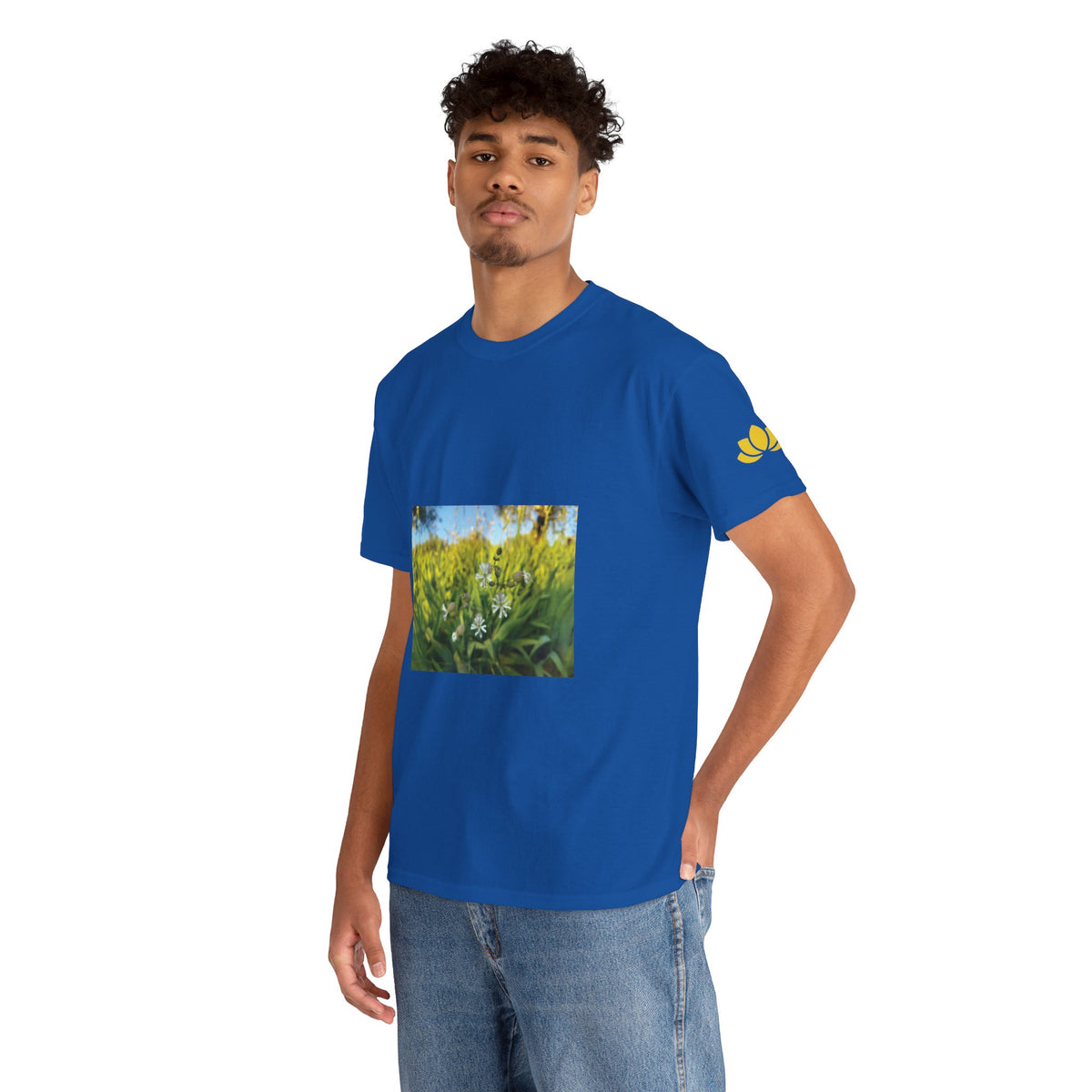 Unisex Heavy Cotton Tee - Flower of Silene Vulgaris