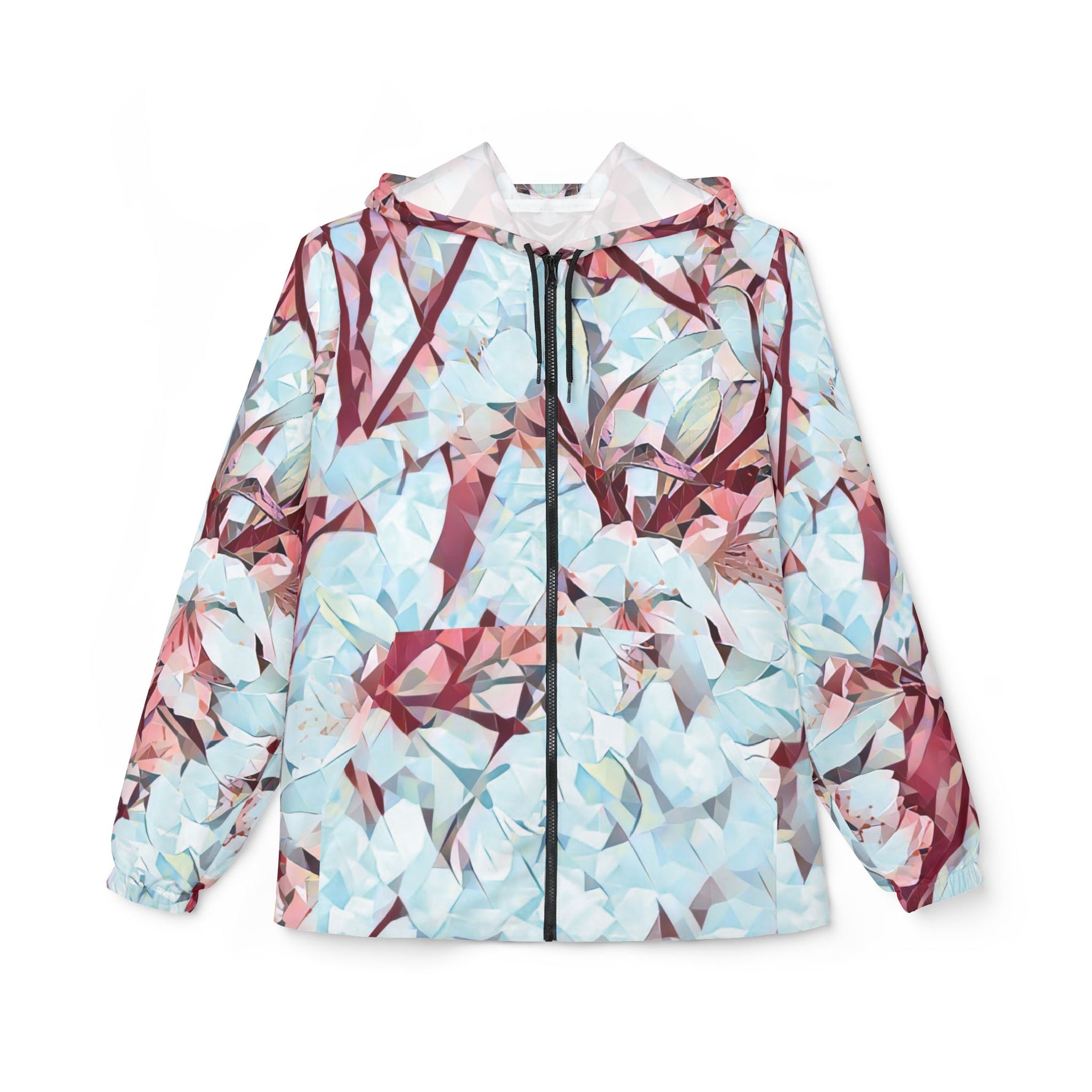 Windbreaker Jacket - Poly Art - Apple's Tree Flower (Variant 4)