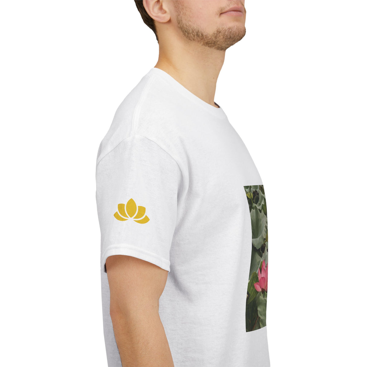 Unisex Heavy Cotton Tee - Poly Art - Flower of Lotus (Variant 3)
