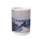 Ceramic White Cup 15oz - View from Mont Blanc (Variant 2)