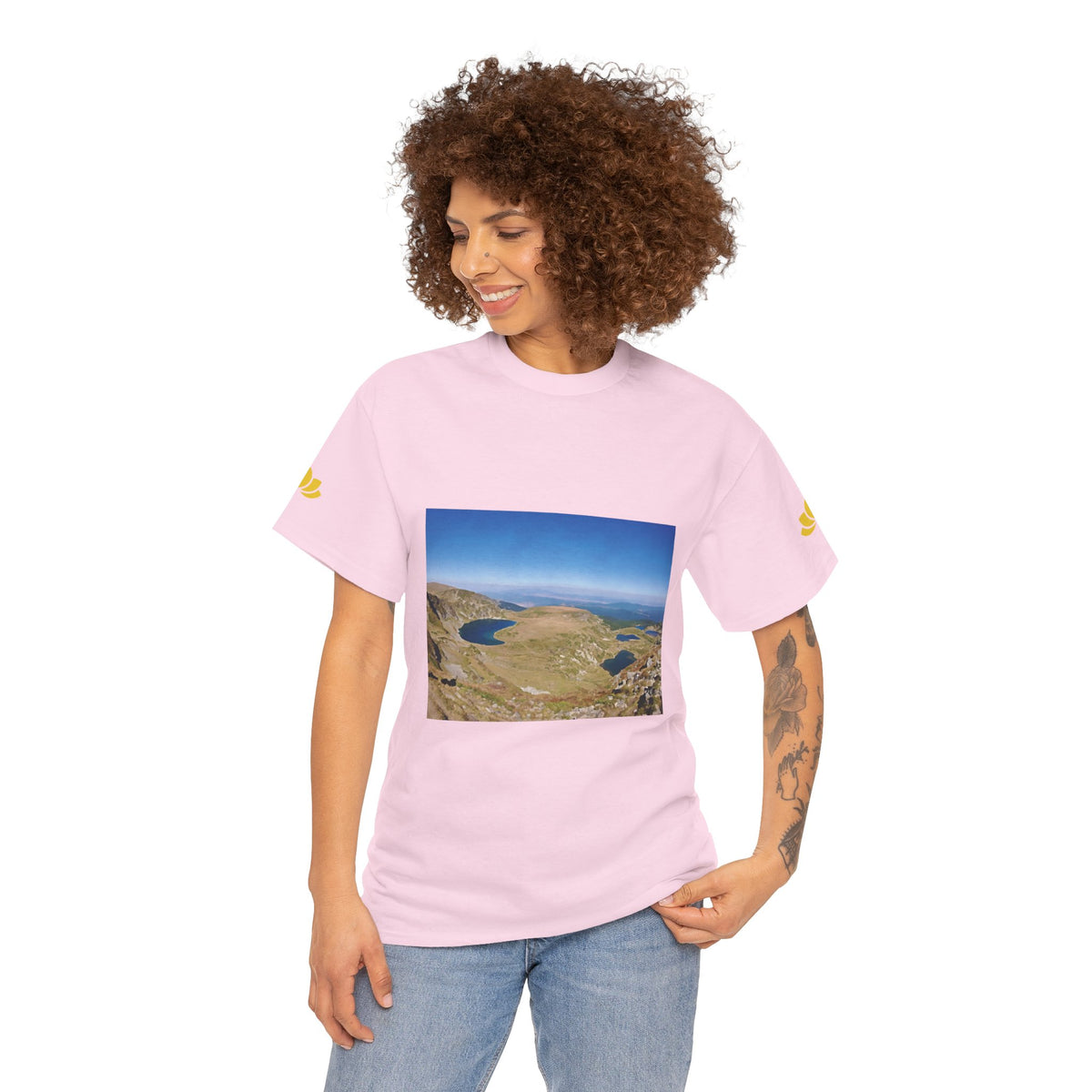 Unisex Heavy Cotton Tee - Rila Lakes (Variant 2)
