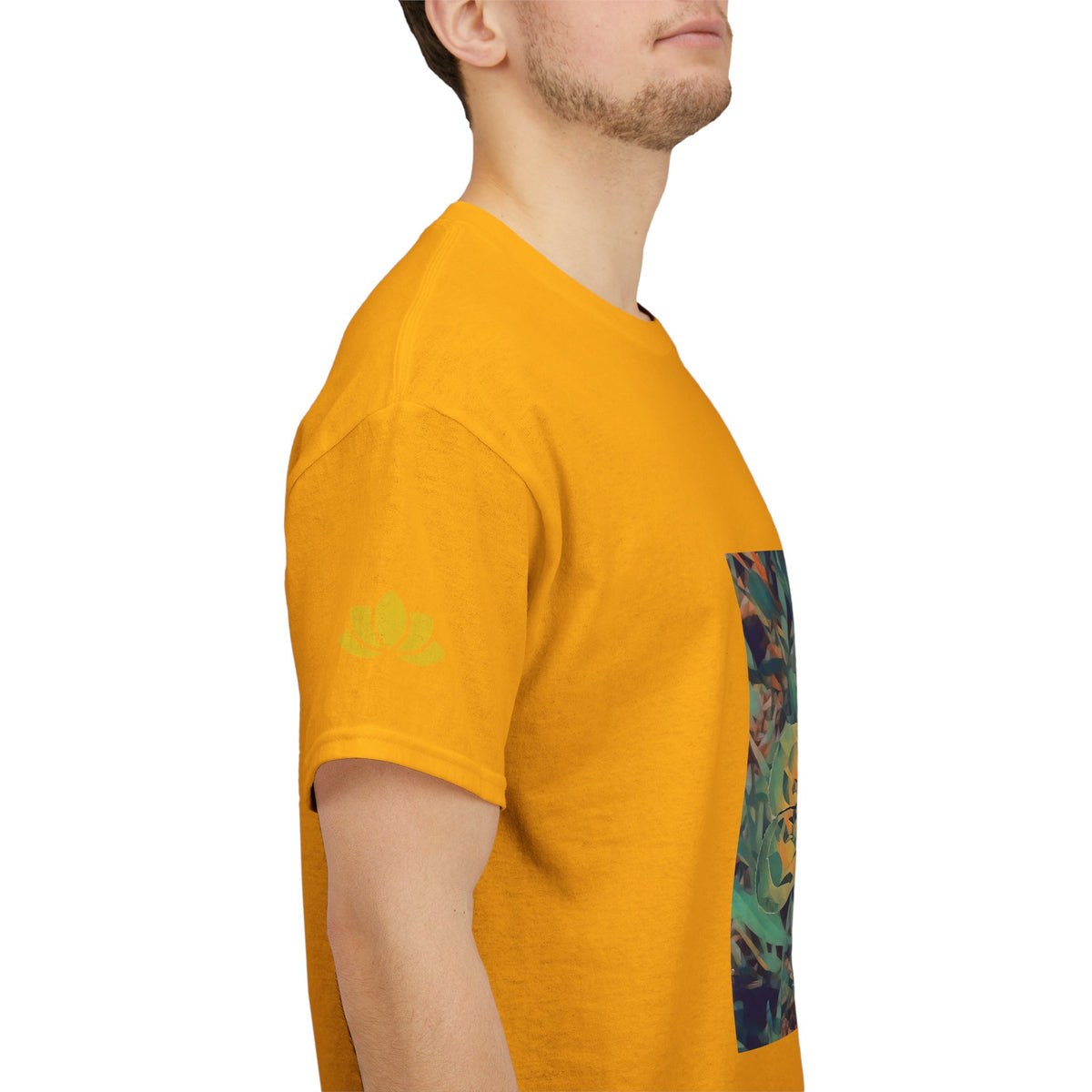 Unisex Heavy Cotton Tee - Poly Art - Flower of Euphorbia Helioscopia