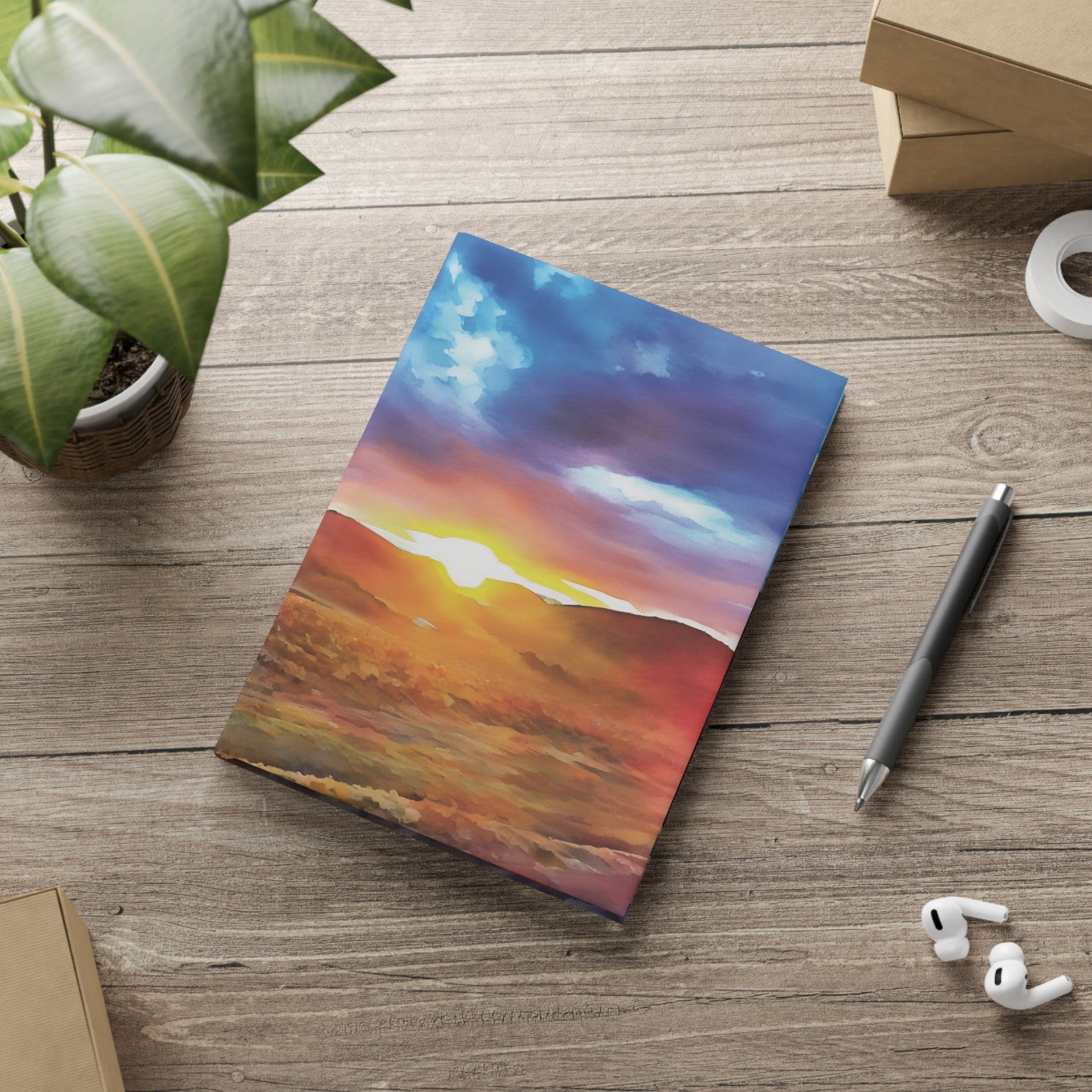 Hardcover Notebook with Puffy Covers - Tuscan Landscape (Variant 2)