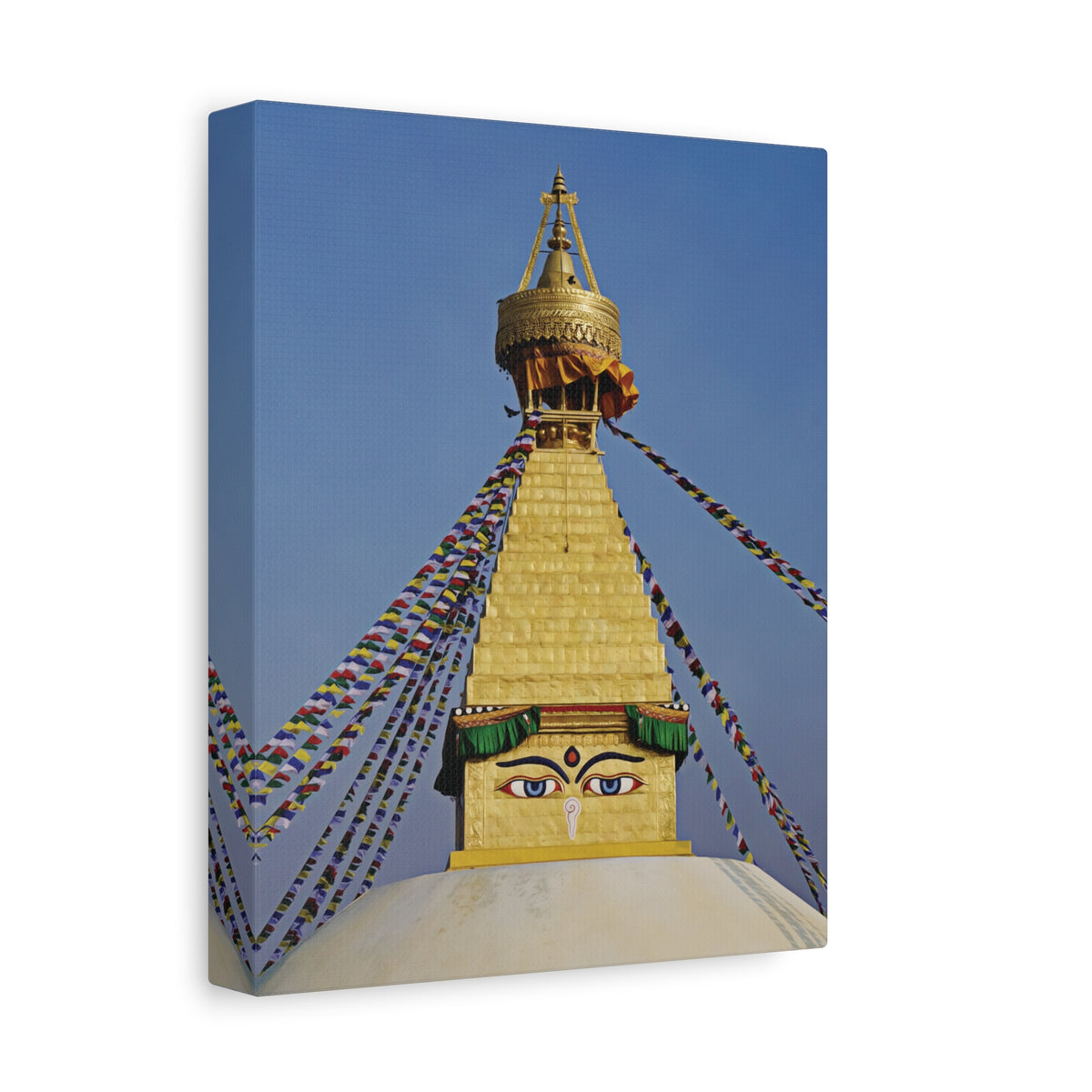 Stretched Matte Canvas - Nepal, Stupa with Buddha's Eyes (Variant 5)