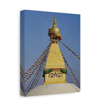 Stretched Matte Canvas - Nepal, Stupa with Buddha's Eyes (Variant 5)
