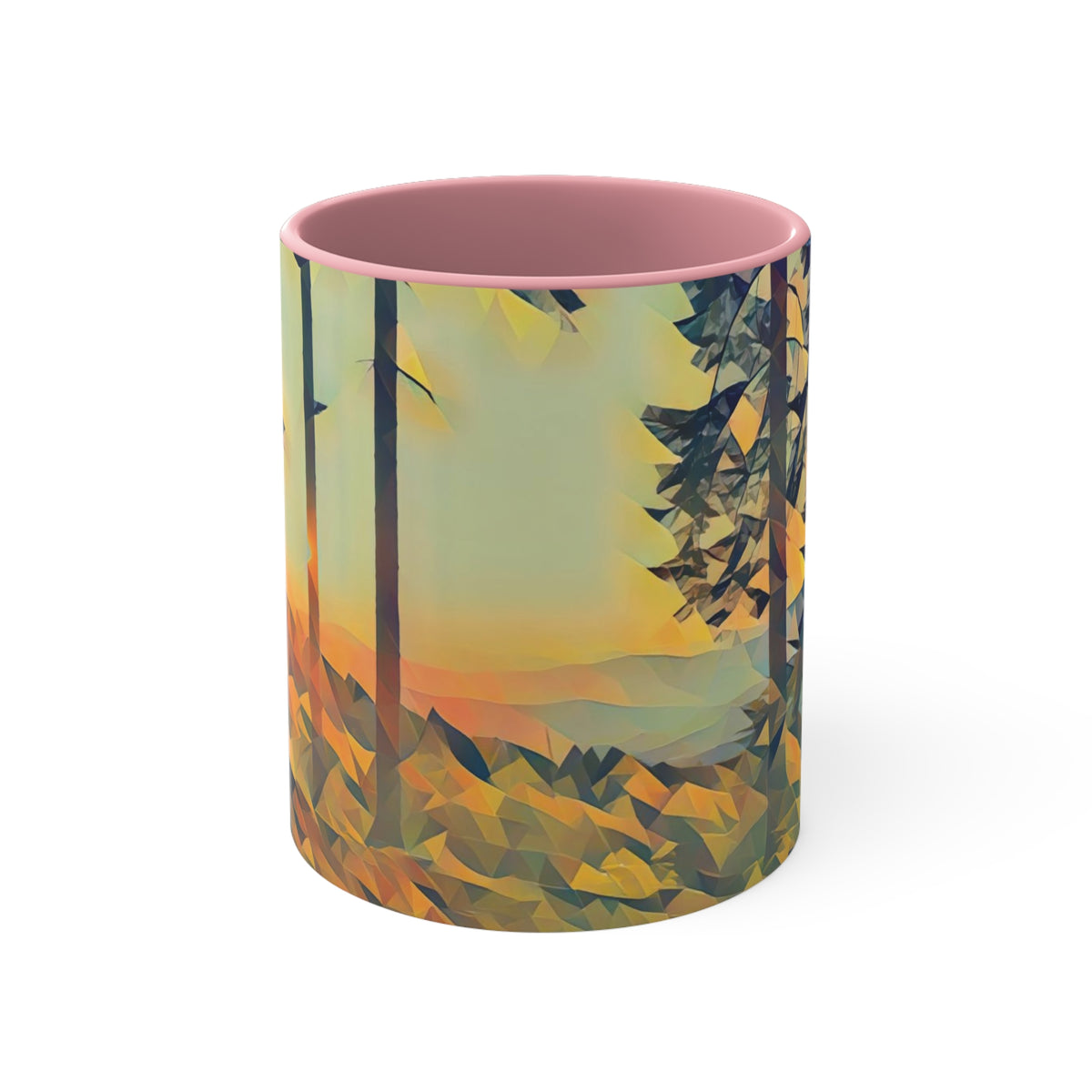Mug 11oz - Poly Art - Forest Sunset (Variant 1)