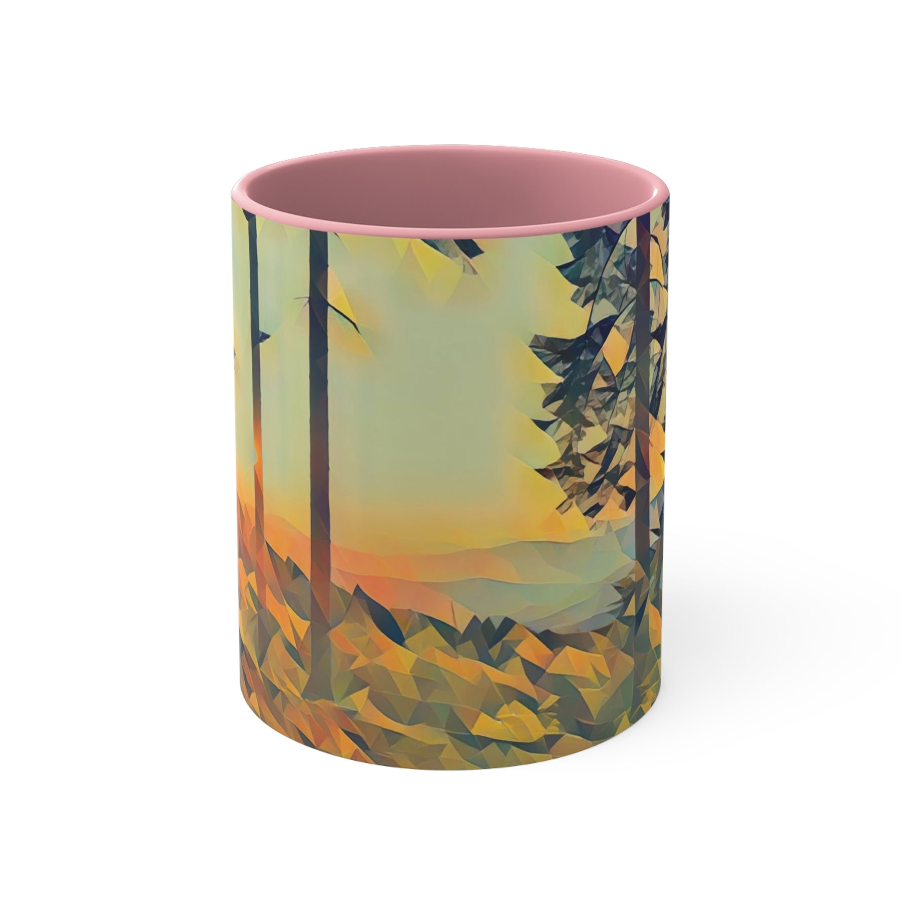 Mug 11oz - Poly Art - Forest Sunset (Variant 1)