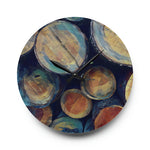 Acrylic Wall Clock - Poly Art - Wooden Trunks (Variant 7)