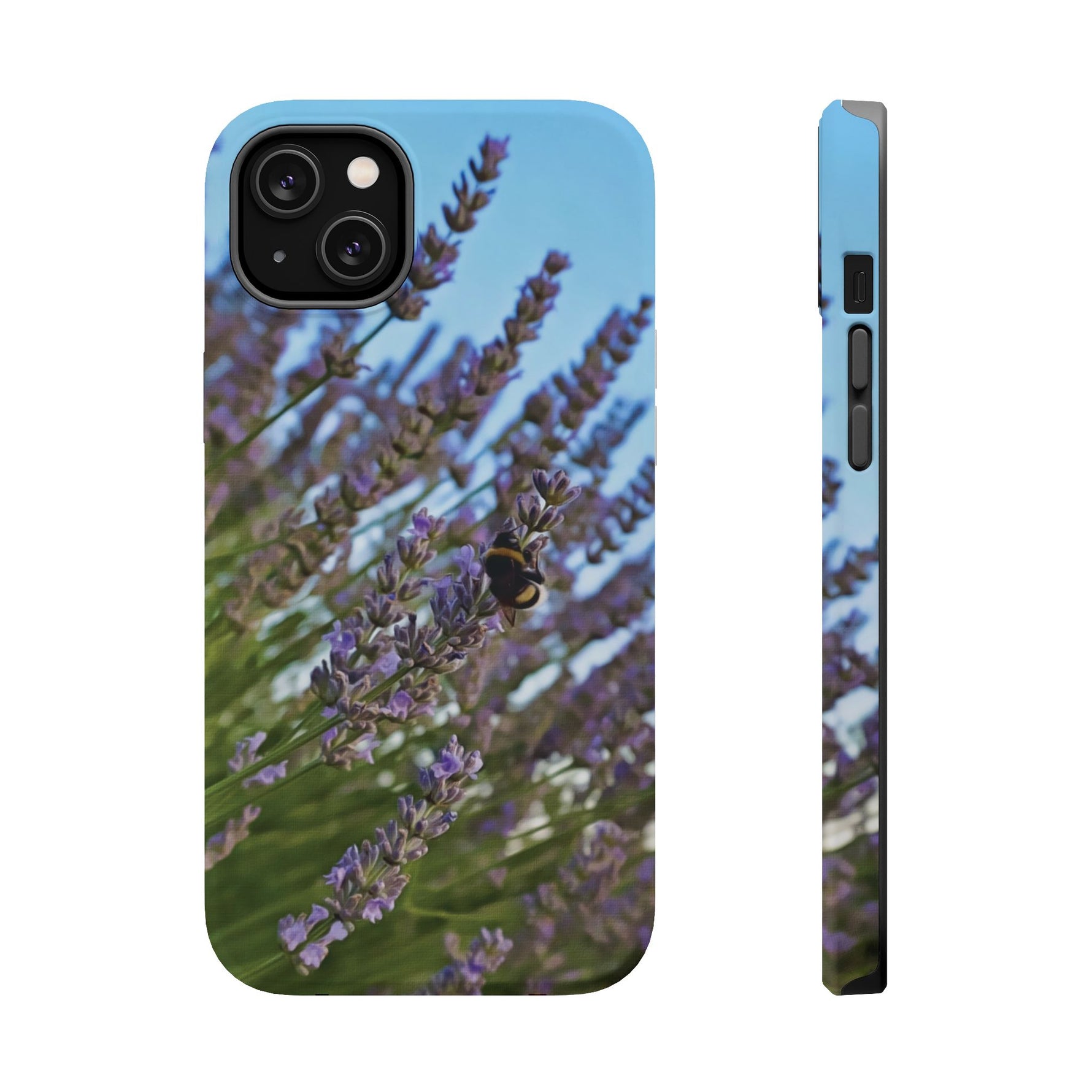 Magnetic Tough Phone Case - Flower of Lavender with Bombus