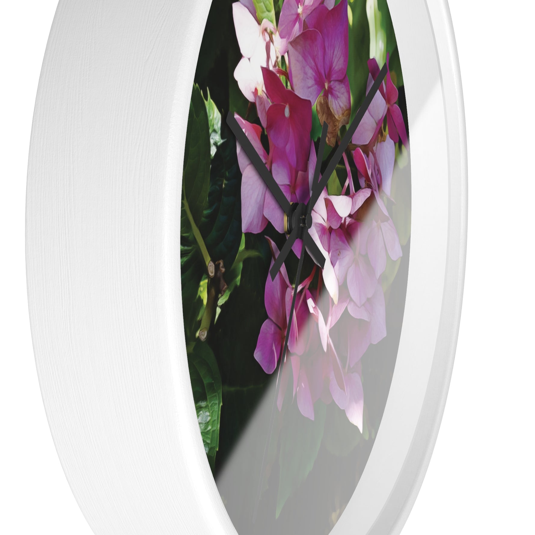 Wall Clock - Flower of Ortensia/Hydrangea Macrophylla