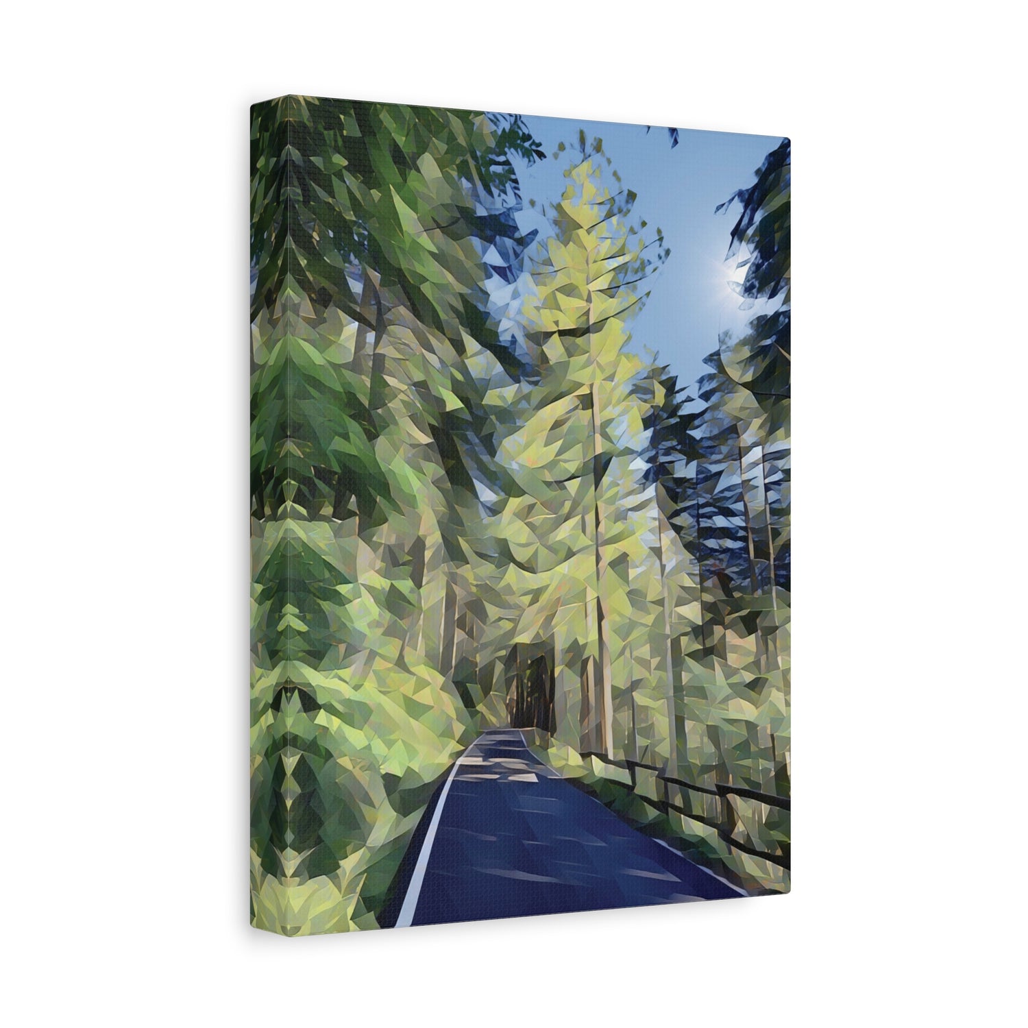 Stretched Matte Canvas - Poly Art - Forest (Variant 05)