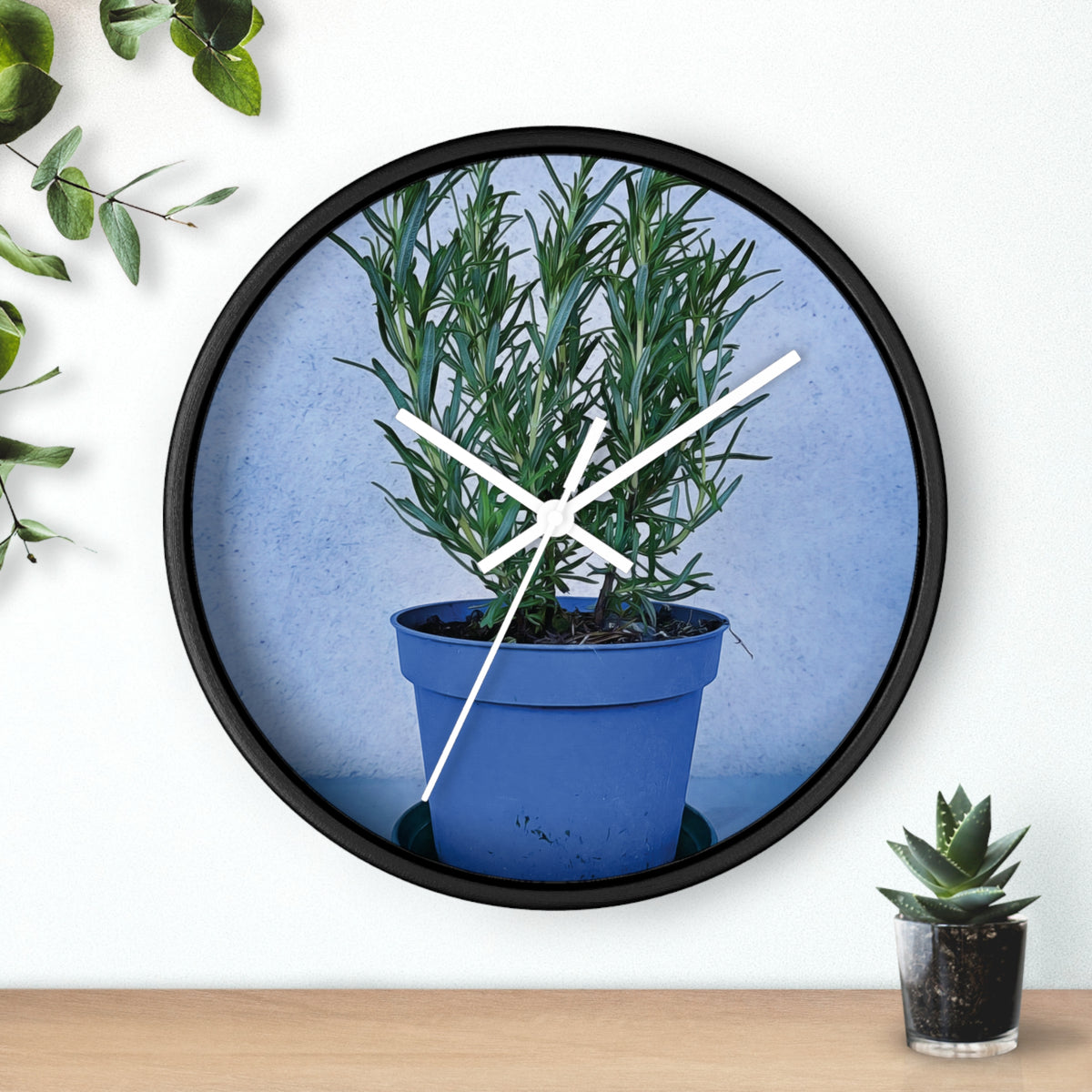 Wall Clock - Rosemary Plant