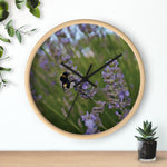 Wall Clock - Flower of Lavender with Bombus Insect (Variant 2)