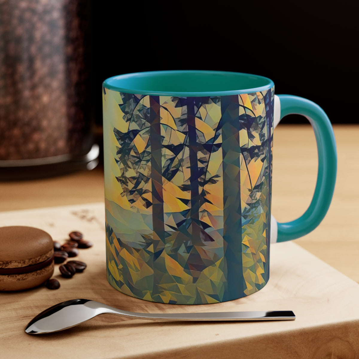 Mug 11oz - Poly Art - Forest Sunset (Variant 1)