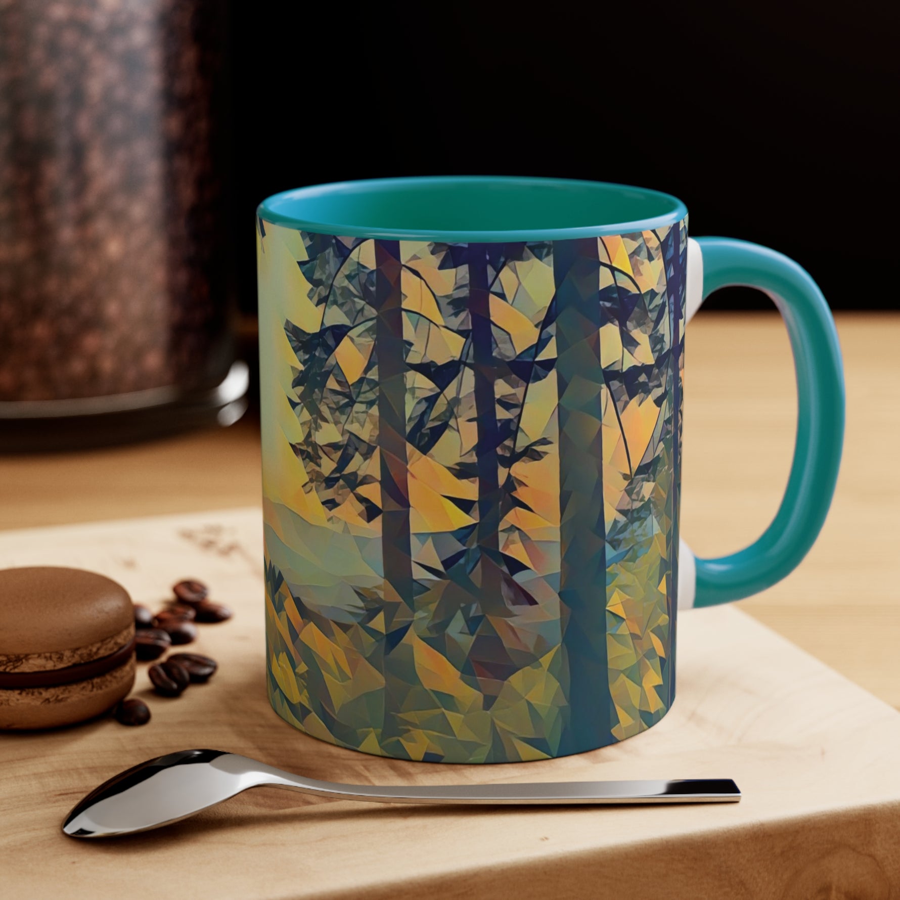 Mug 11oz - Poly Art - Forest Sunset (Variant 1)