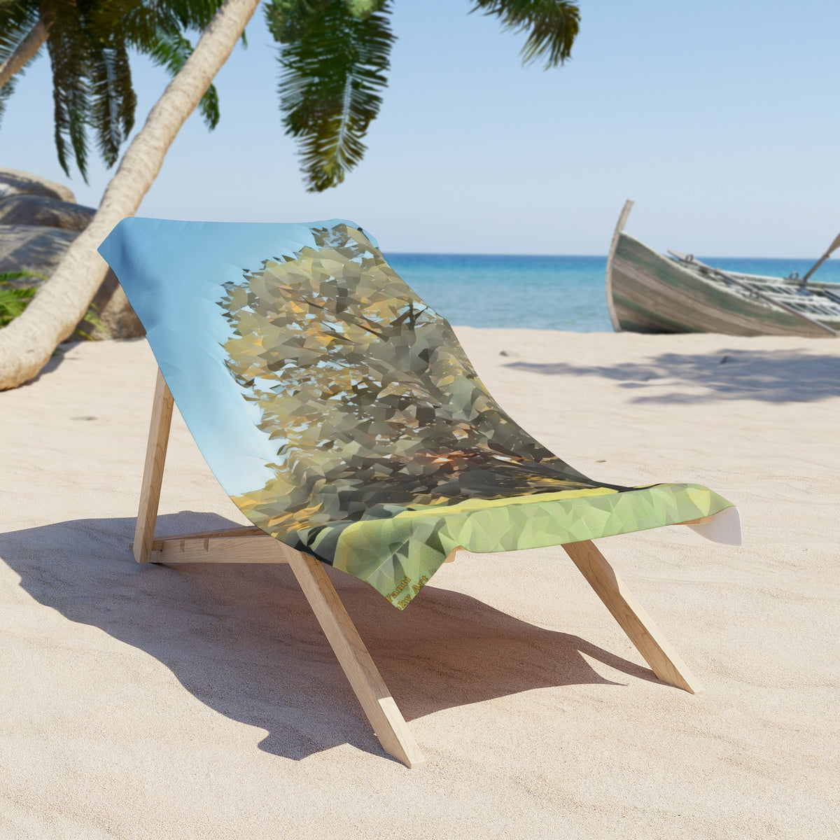 Beach Towel – Poly Art - Tree Crown (Variant 1)