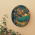 Acrylic Wall Clock - Poly Art - Forest (Variant 05)