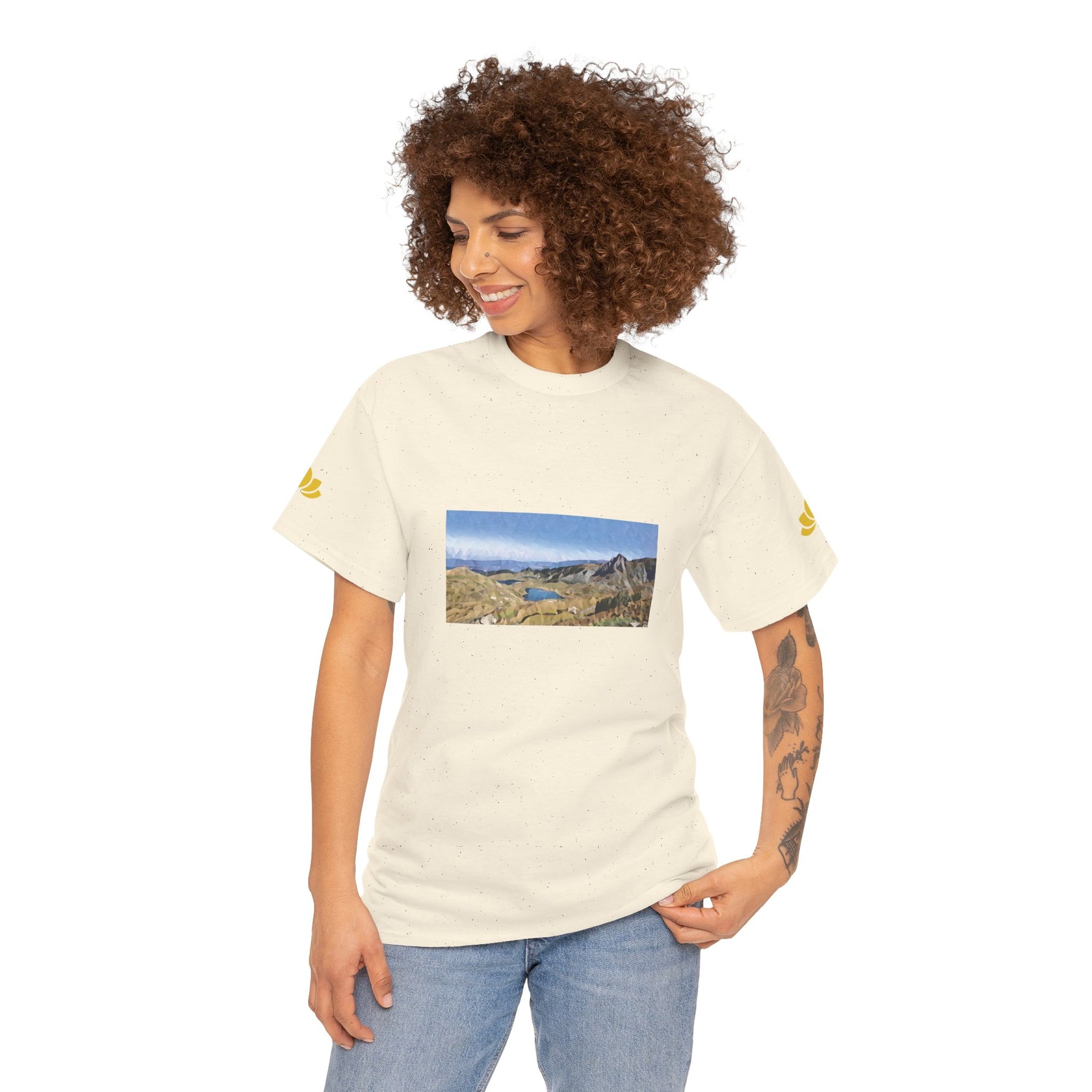 Unisex Heavy Cotton Tee - Poly Art - Rila Lakes