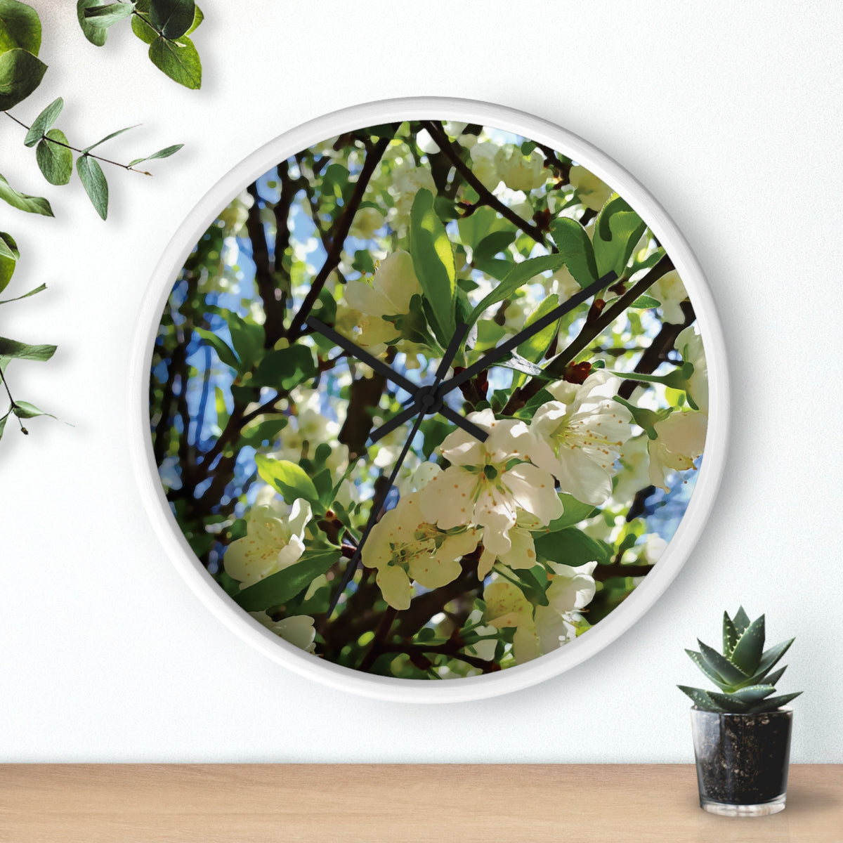 Wall Clock - Apples' Tree Flower