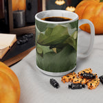Ceramic White Cup 15oz - Poly Art - Flower of Lotus (Variant 1)