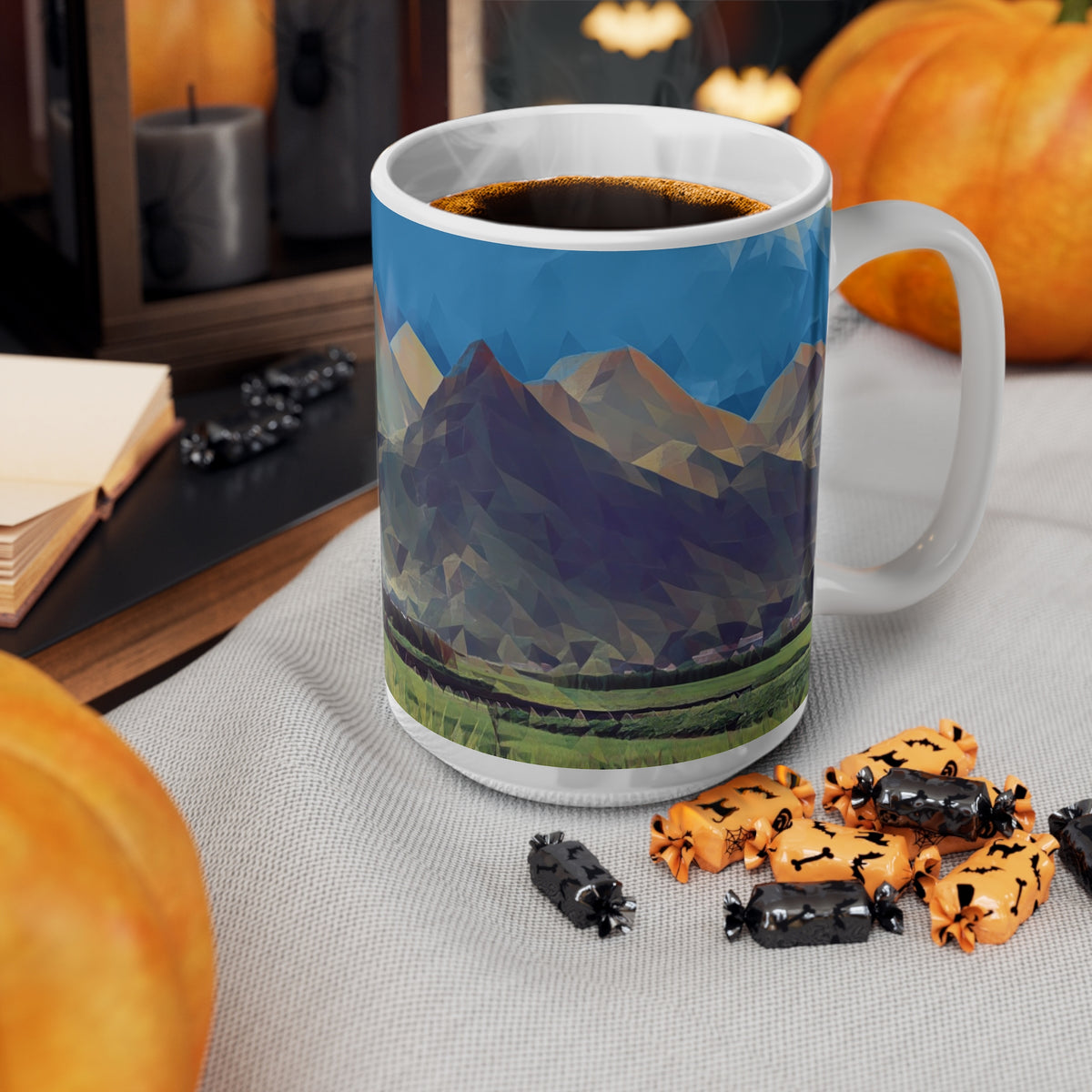 Ceramic White Cup 15oz - Poly Art - China's Guilin Hills
