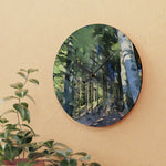 Acrylic Wall Clock - Poly Art - Forest (Variant 07)