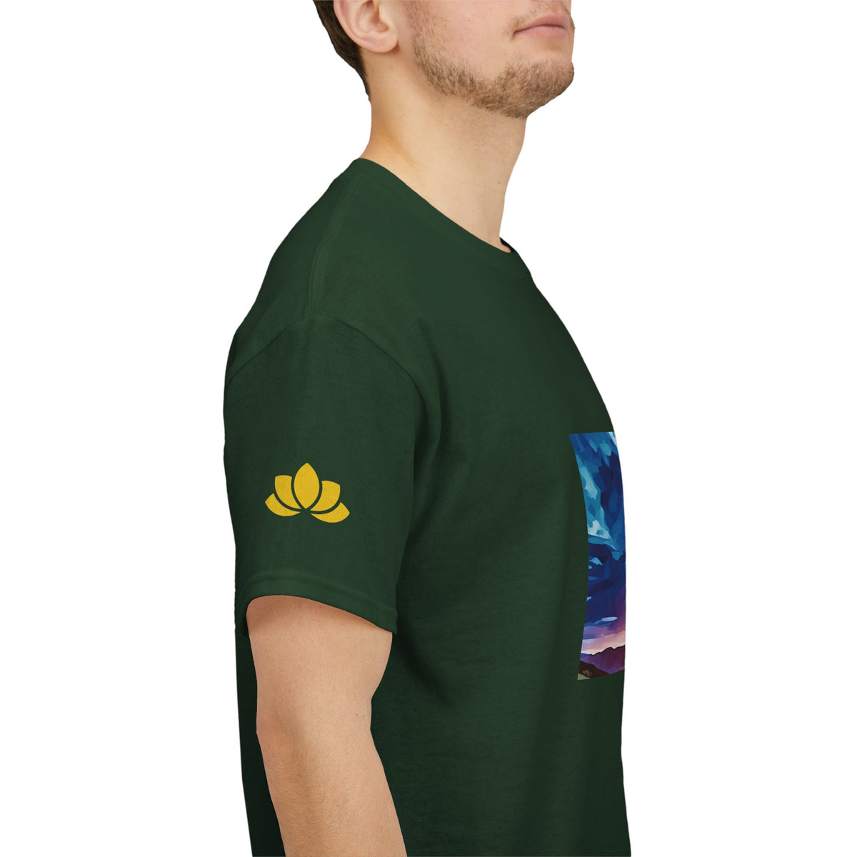 Unisex Heavy Cotton Tee - Poly Art - Sunset Sky (Variant 1)
