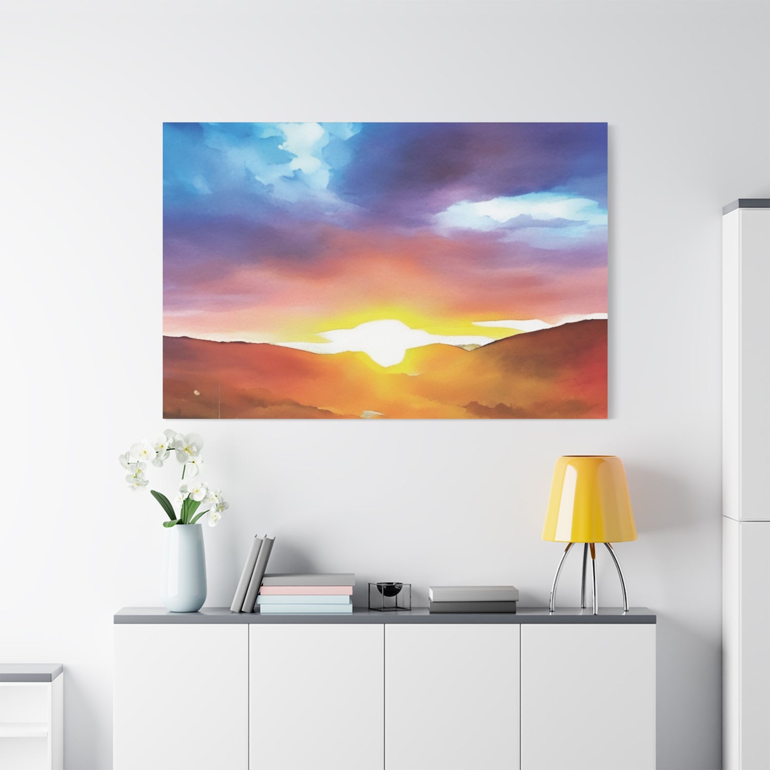 Stretched Matte Canvas - Sunset Sky (Variant 3)