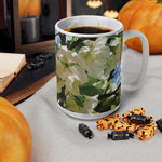 Ceramic White Cup 15oz - Apples' Tree Flower