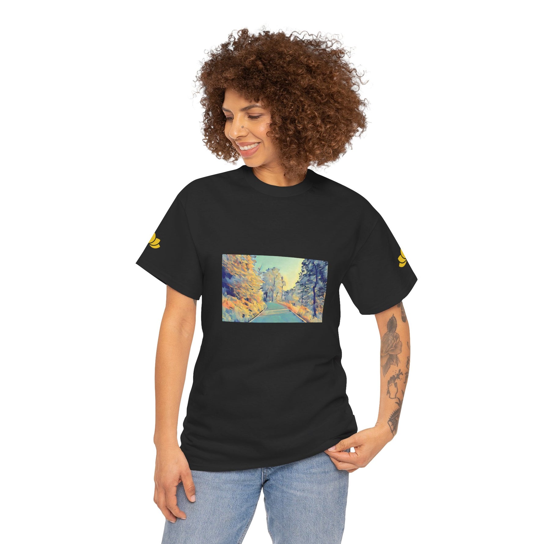 Unisex Heavy Cotton Tee - Poly Art - Forest (Variant 3)