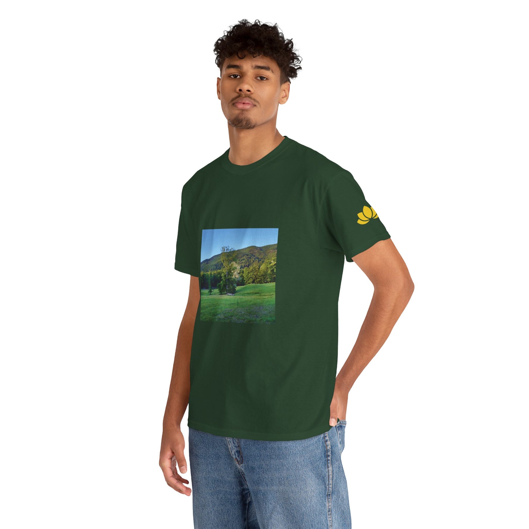 Unisex Heavy Cotton Tee - Tree in a Lawn