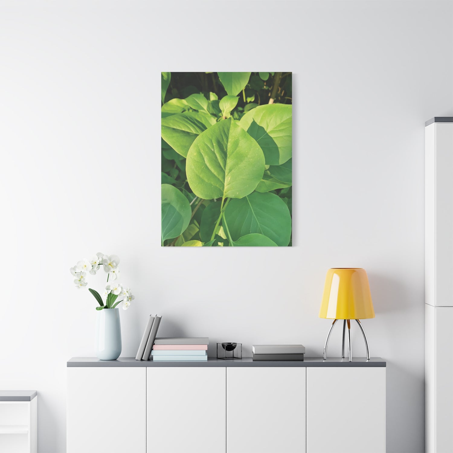 Stretched Matte Canvas - Syringa vulgaris Leaves