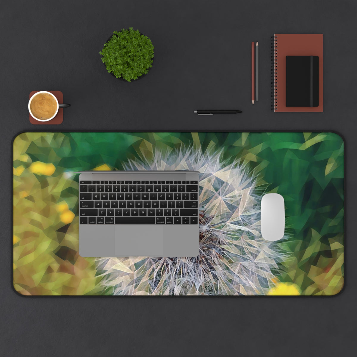 Desk Mat - Poly Art - Flower of Dandelion (Variant 1)