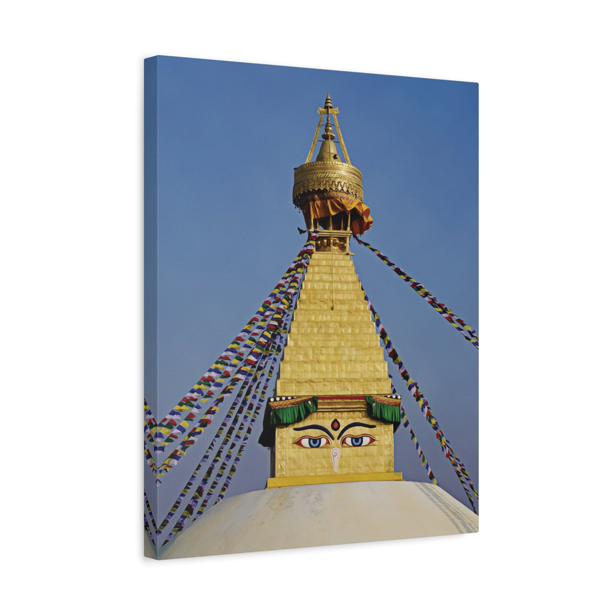 Stretched Matte Canvas - Nepal, Stupa with Buddha's Eyes (Variant 5)
