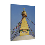 Stretched Matte Canvas - Nepal, Stupa with Buddha's Eyes (Variant 5)
