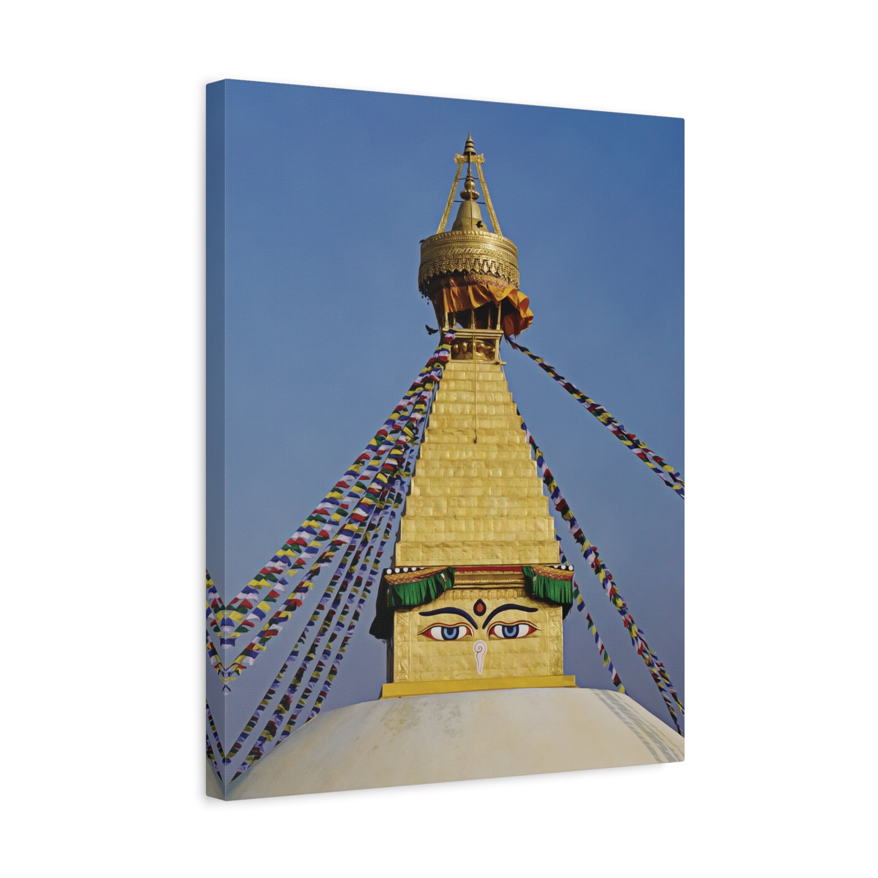 Stretched Matte Canvas - Nepal, Stupa with Buddha's Eyes (Variant 5)