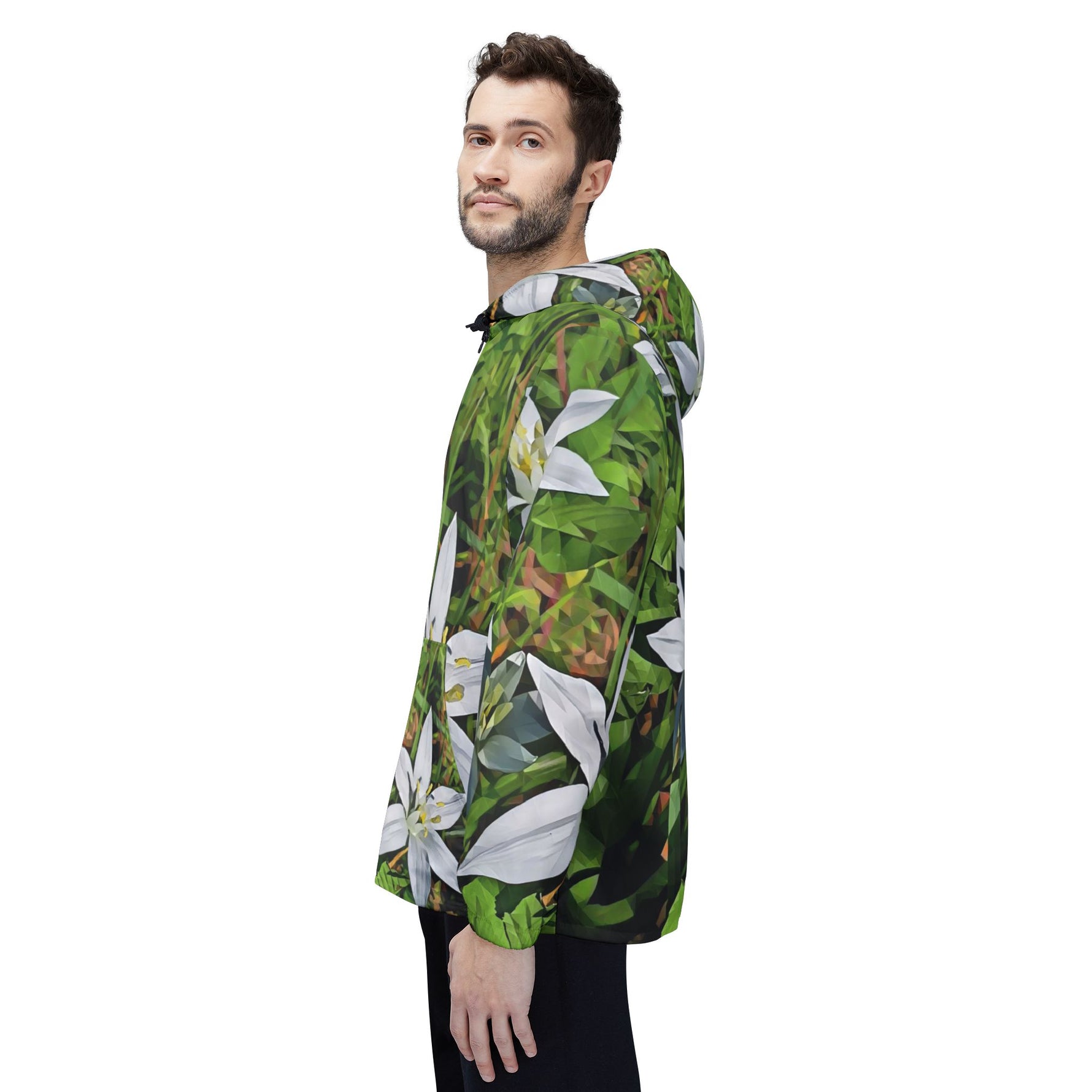 Windbreaker Jacket - Poly Art - Flower of Ornithogalum (Variant 1)