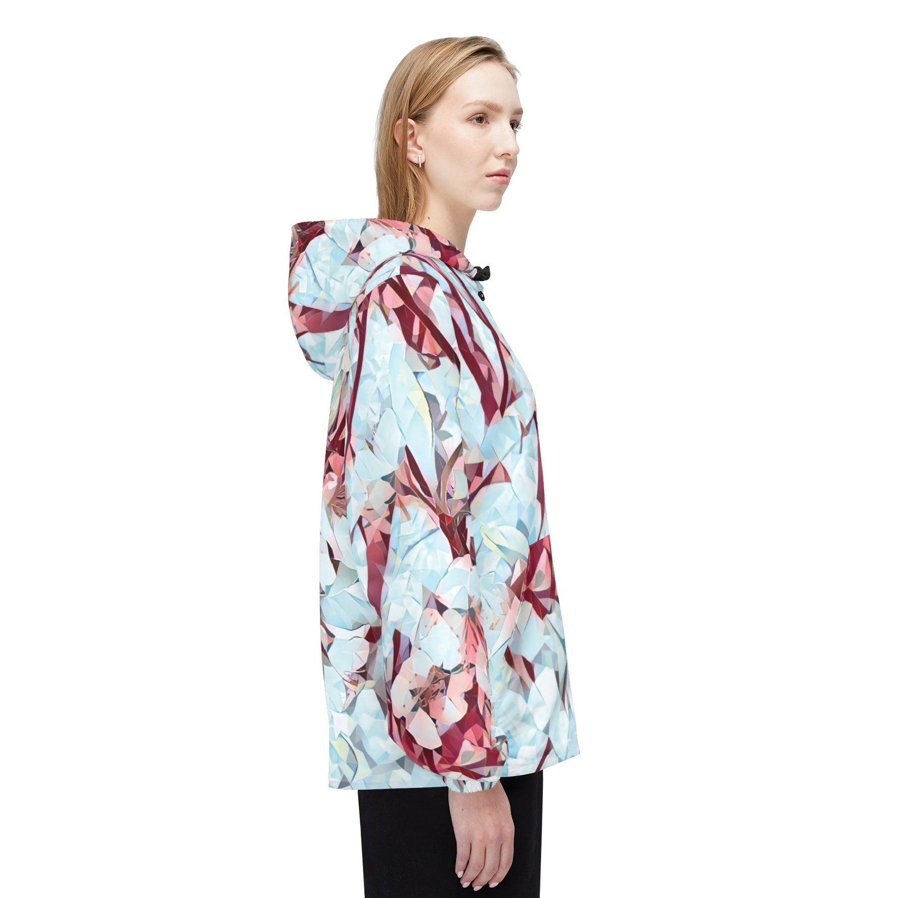 Windbreaker Jacket - Poly Art - Apple's Tree Flower (Variant 4)