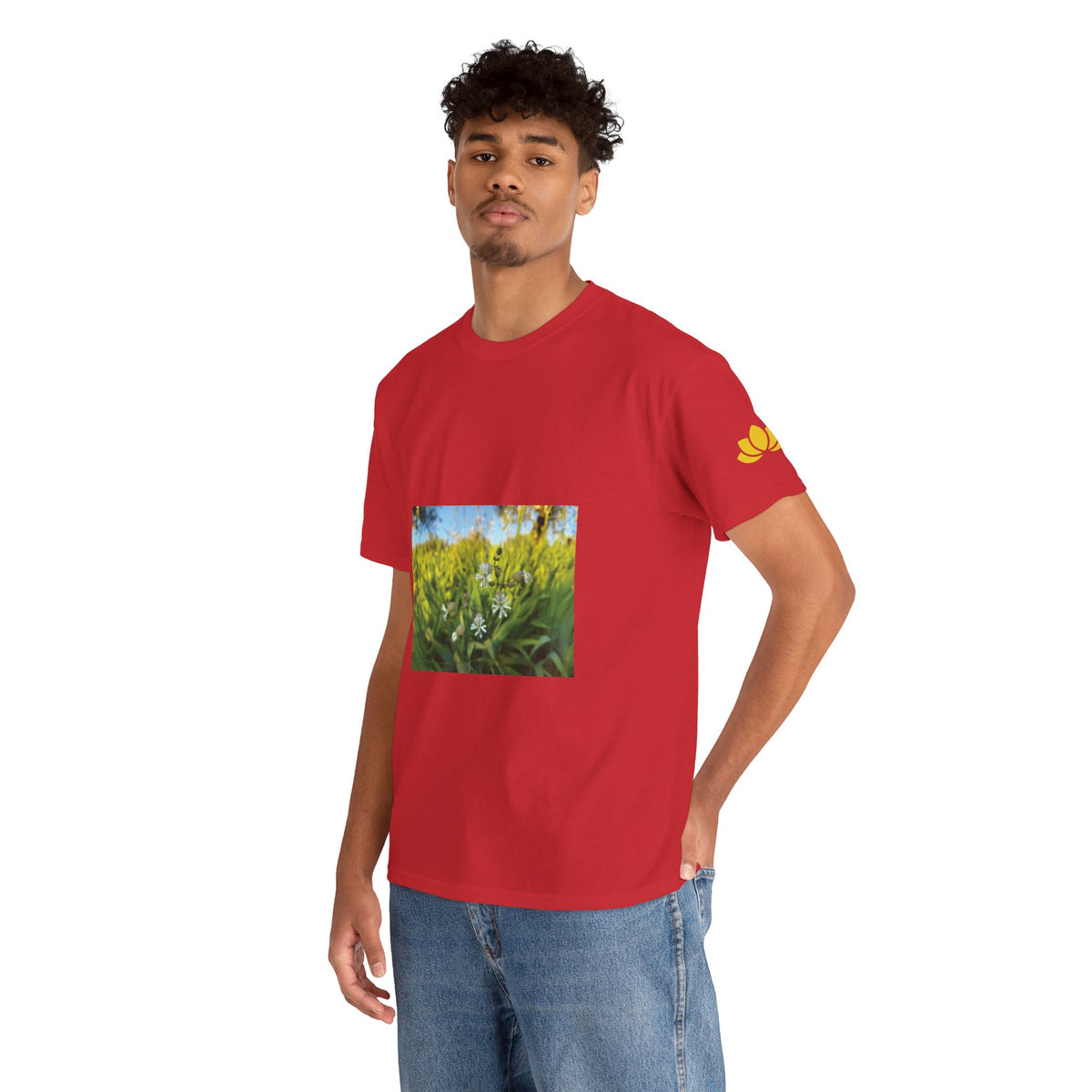 Unisex Heavy Cotton Tee - Flower of Silene Vulgaris