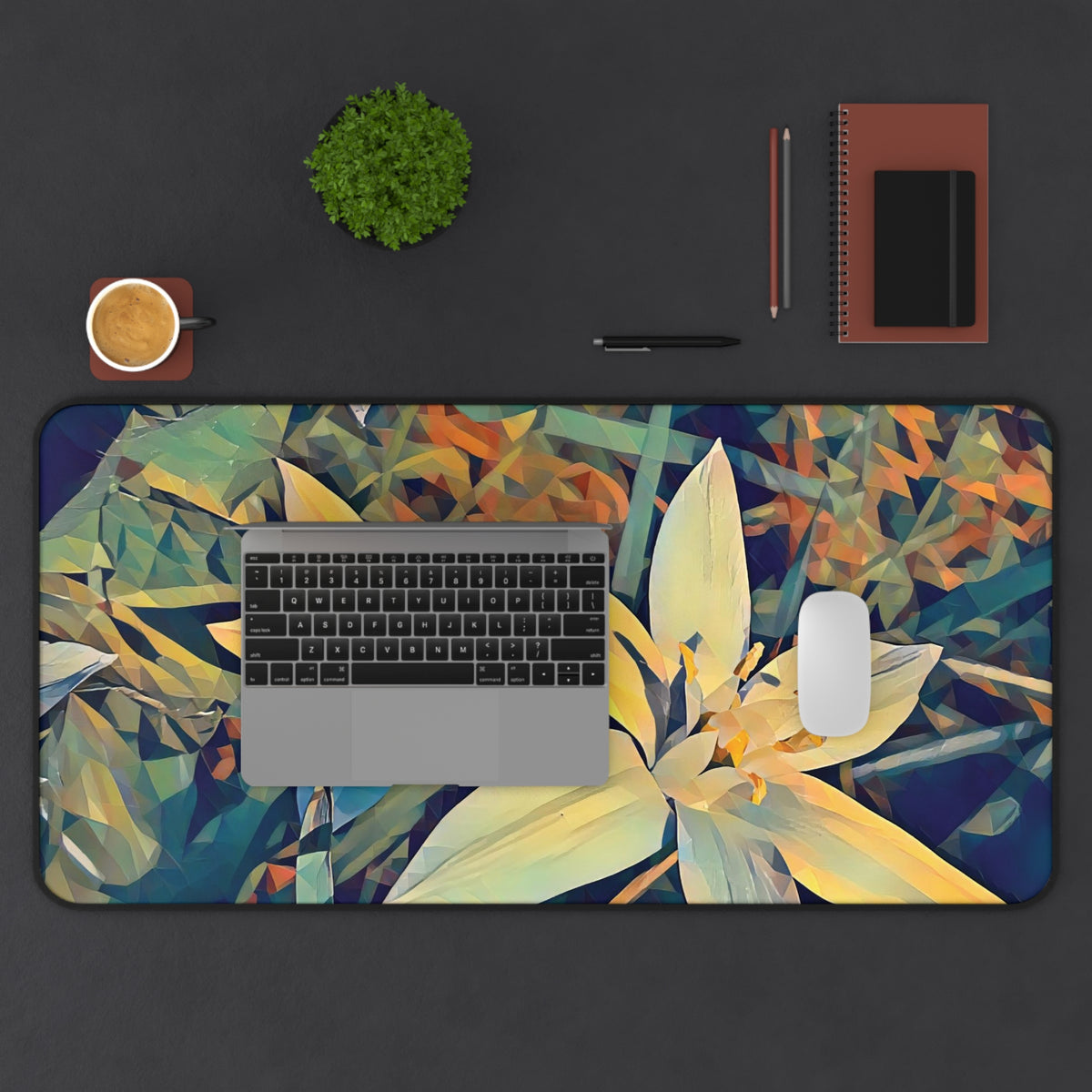 Desk Mat - Poly Art - Flower of Ornithogalum (Variant 2)
