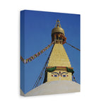 Stretched Matte Canvas - Nepal, Stupa with Buddha's Eyes (Variant 4)