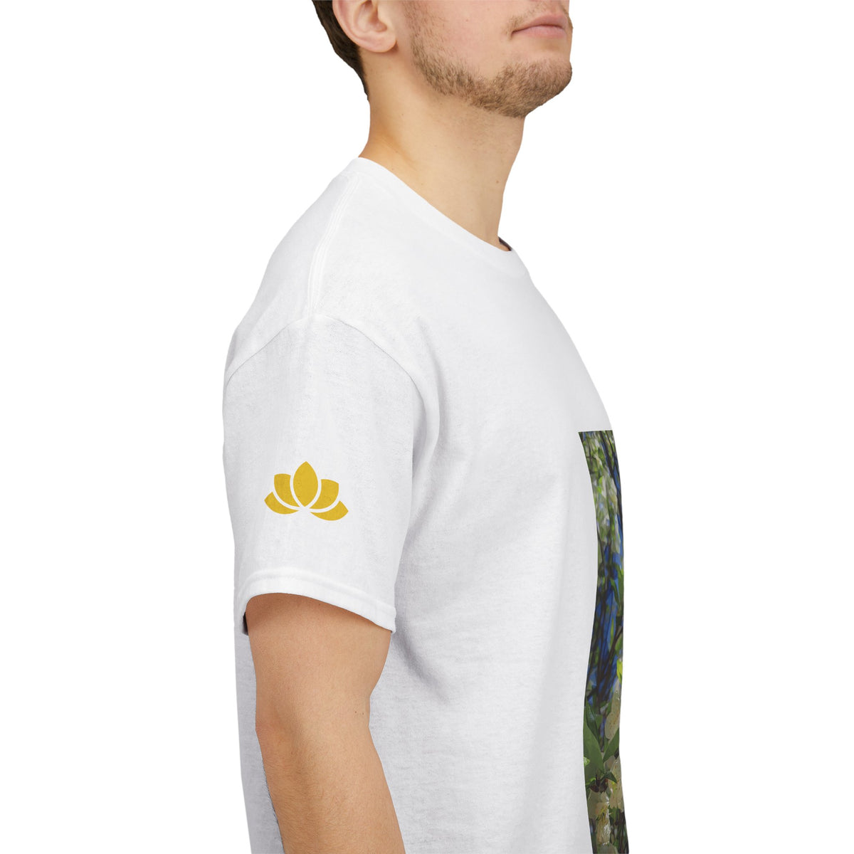 Unisex Heavy Cotton Tee - Poly Art - Apple's Tree Flower (Variant 1)