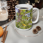 Ceramic White Cup 15oz - Flower of Lysimachia (Variant 2)