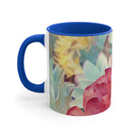 Mug 11oz - Poly Art - Flower of Dahlia in Red (Variant 1)