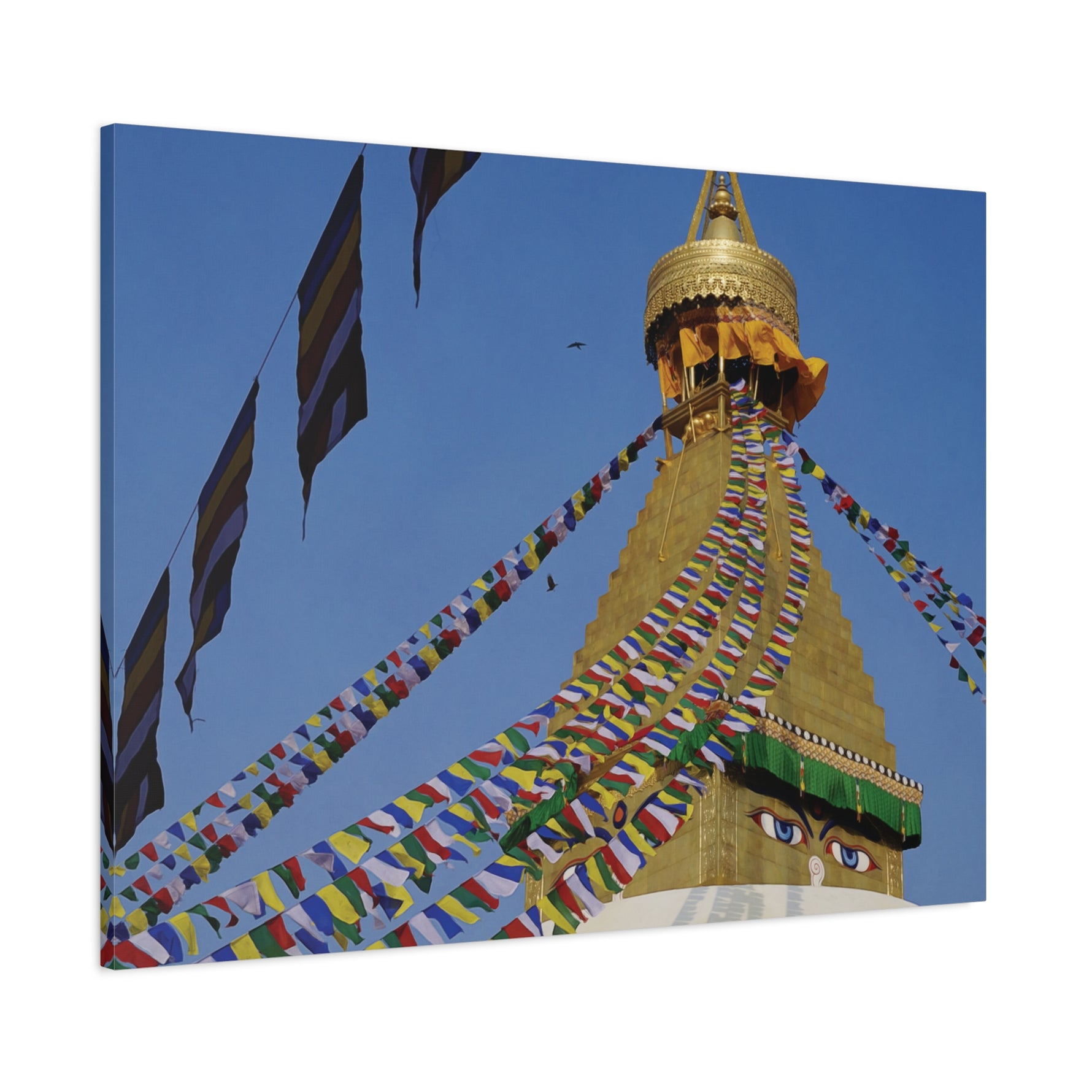Stretched Matte Canvas - Nepal, Stupa with Buddha's Eyes (Variant 1)